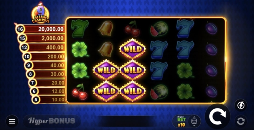 Mängi kohe - 9 Blazing Cashpots