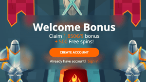 Leia kasiinos nupp "Create Account"