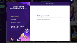 Sisesta oma e-mail ja loo PIN-kood