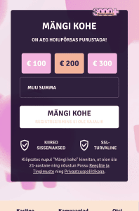 Alusta sissemakse sooritamist