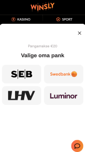 Vali nelja panga seast