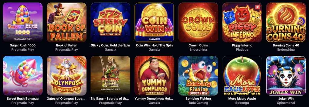 Kasiino Yep mänguvalik