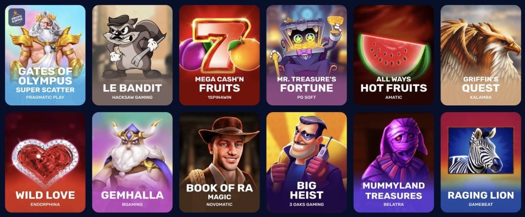 Kasiino Fugu mänguvalik