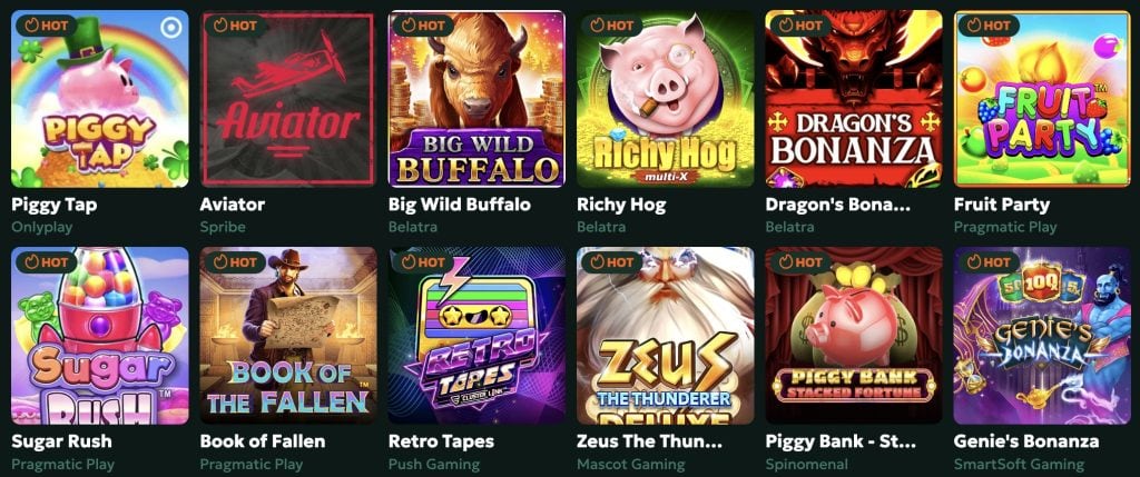 Kasiino AllStar mänguvalik