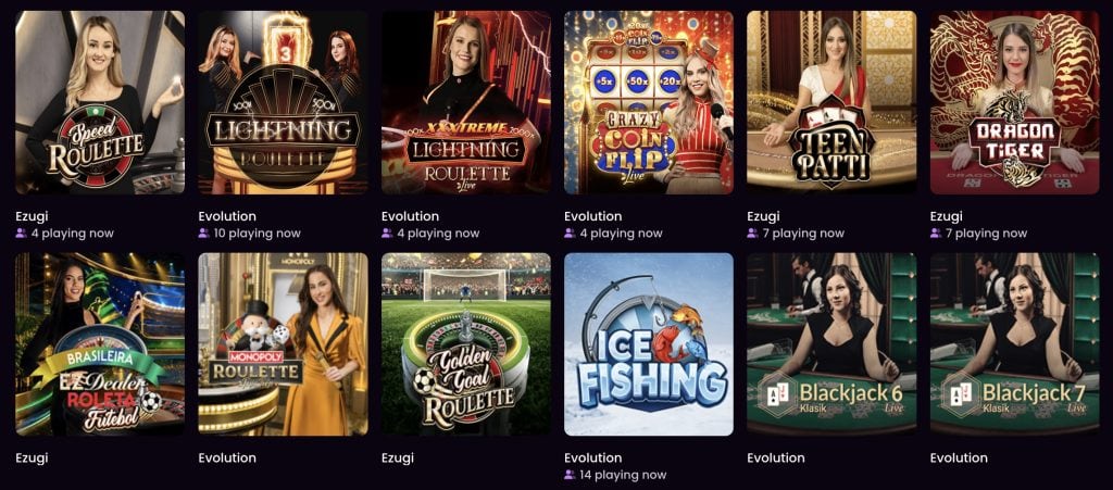 iWild Casino live kasiinomängud